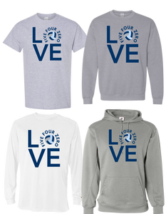 LOVE Design - Navy (click for more apparel choices)