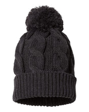 Load image into Gallery viewer, FJVC Richardson Chunk Twist Leather Patch Beanie (click for more colors)
