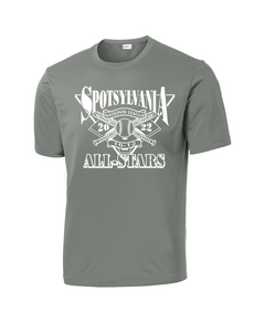 Sport-Tek Competitor Tee Concrete Gray Design 2 White