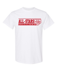 Gildan T-Shirt-White- Design 1 Red