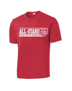 Sport-Tek Competitor Tee- Red- Design 1 White