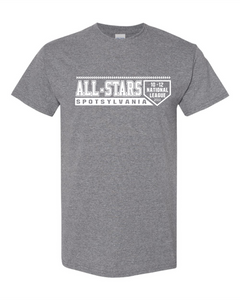 Gildan T-Shirt-Graphite Heather- Design 1 White