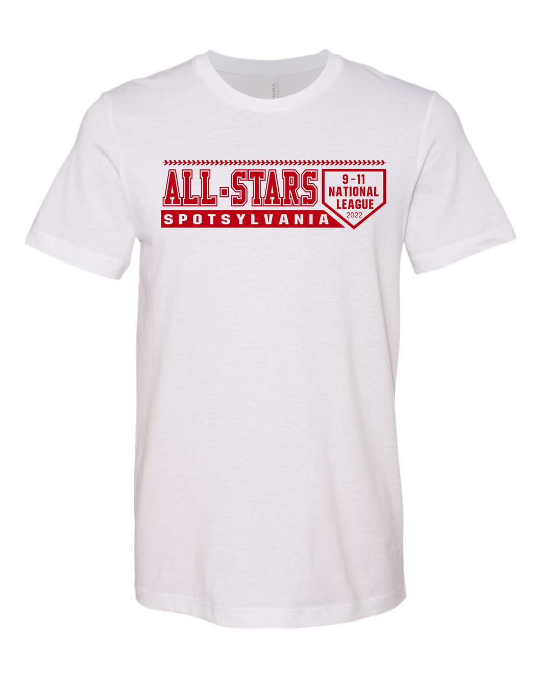 Bella Canvas-White-D1 Red
