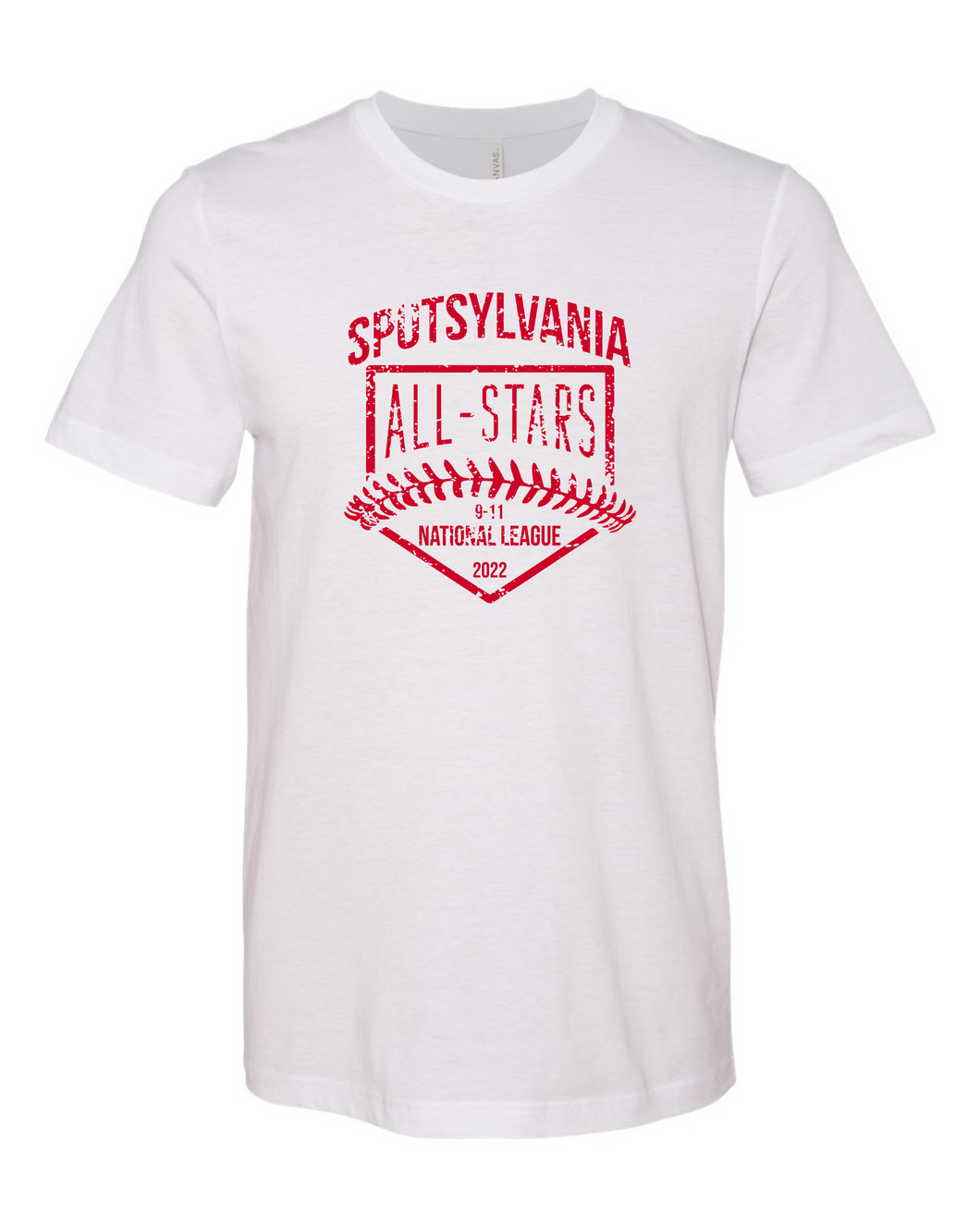 Bella Canvas-White-D2 Red