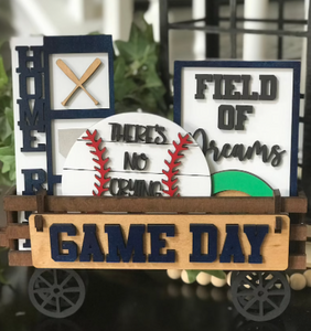 Baseball Interchangeable Wagon/Crate Shelf Sitter