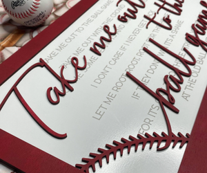 Take Me Out To the Ball Game Sign