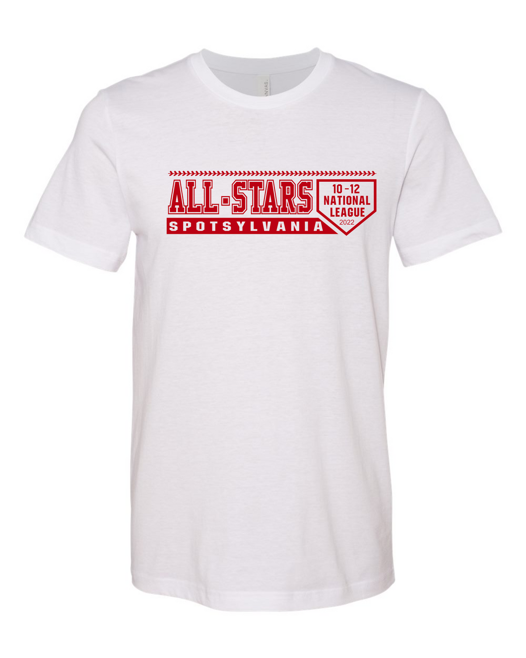 Bella Canvas-White-D1 Red