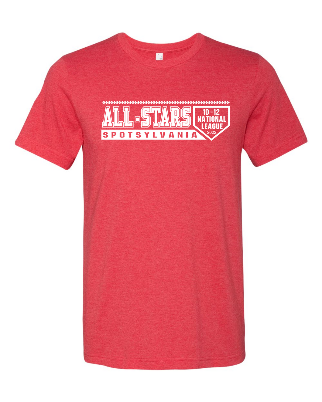 Bella Canvas-Heather Red-D1 White