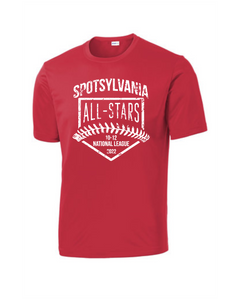 Sport-Tek Competitor Tee-Red- Design 2 White