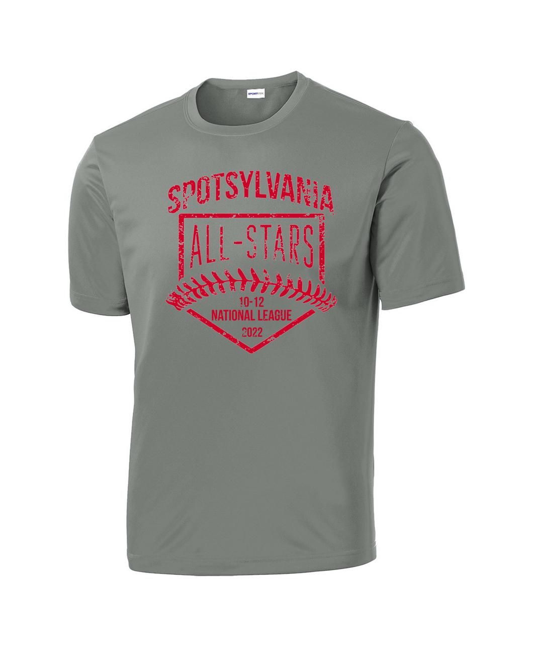 Sport Tek Competitor Tee-Concrete Gray- Design 2