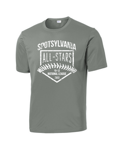 Sport-Tek Competitor Tee-Concrete Gray- Design 2 White Design