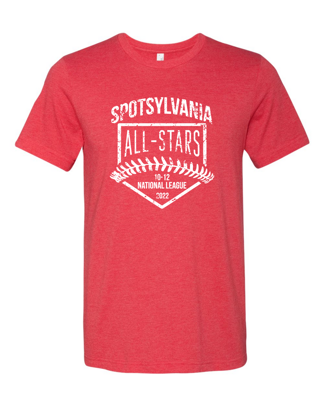 Bella Canvas-Heather Red-D2 White