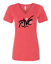 Load image into Gallery viewer, FJVC Bella Canvas Ladies V-Neck Tee (click for more colors)
