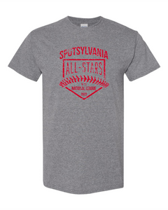 Gildan T-Shirt-Graphite Heather-D2 Red