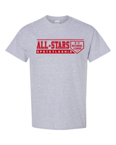 Gildan T-Shirt-Sport Gray-D1 Red