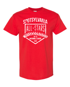 Gildan T-Shirt-Red- D2 White