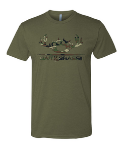Bait & Brass Heather Military Antler Camo T-Shirt