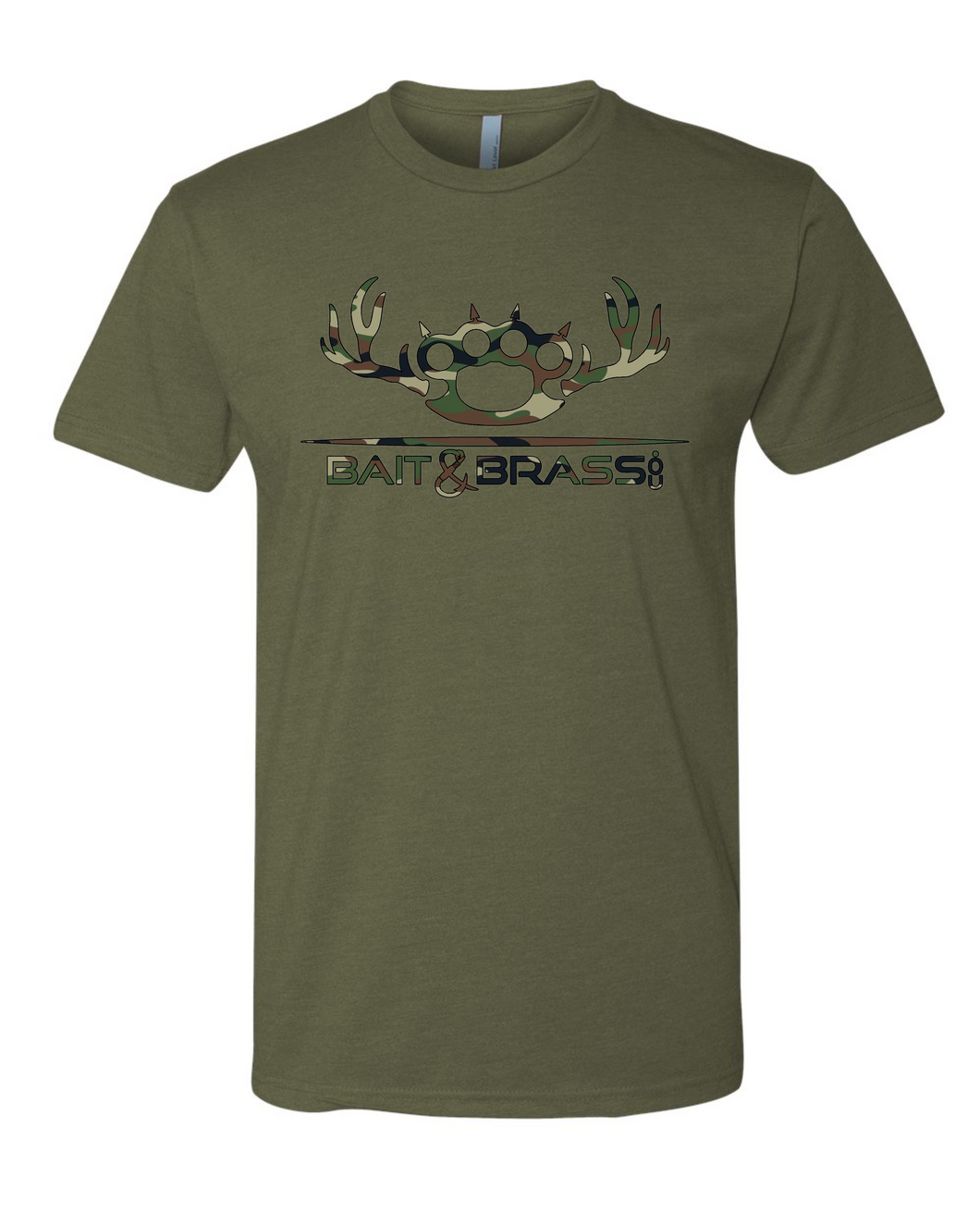 Bait & Brass Heather Military Antler Camo T-Shirt