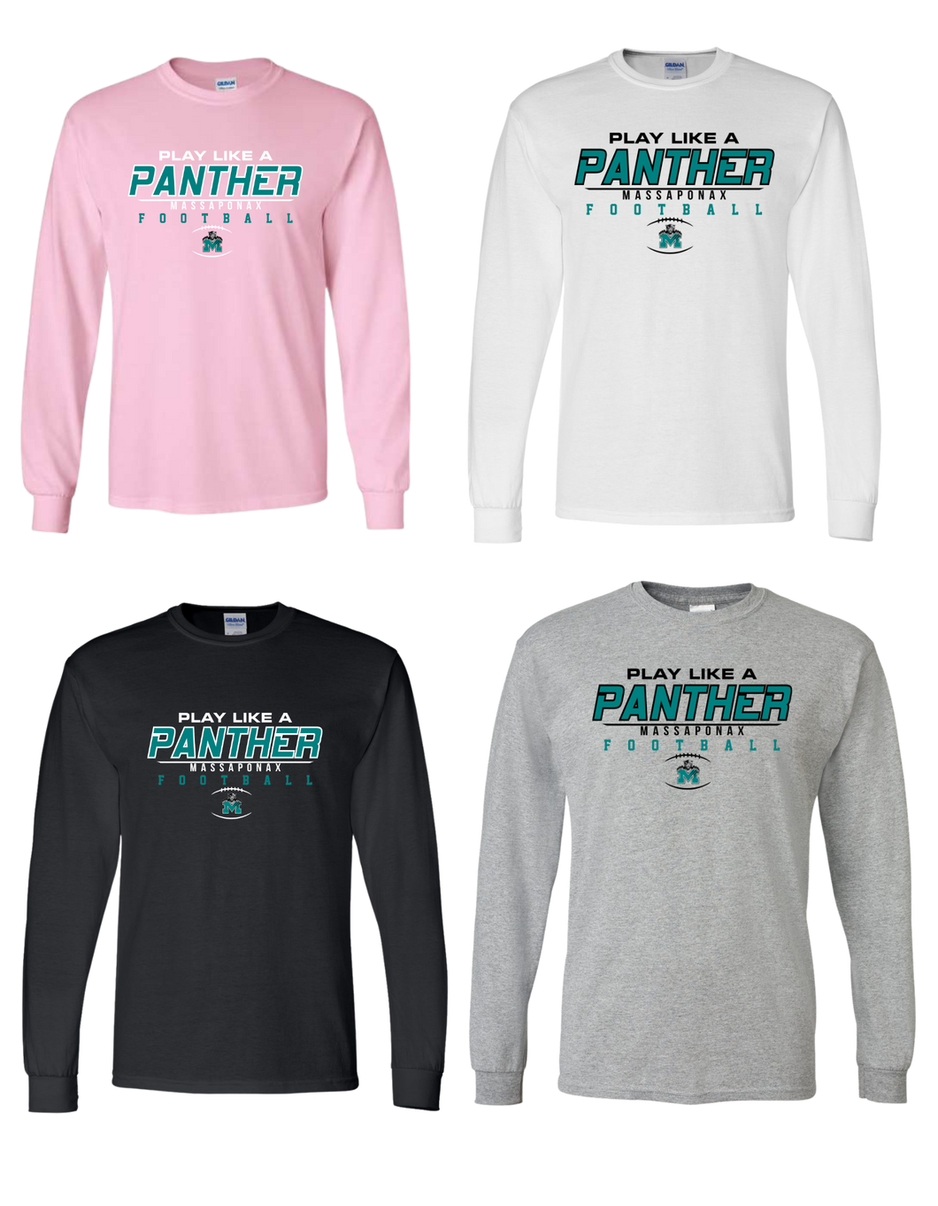 Play Like A Panther w/ Mascot - Gildan Long Sleeve 2400