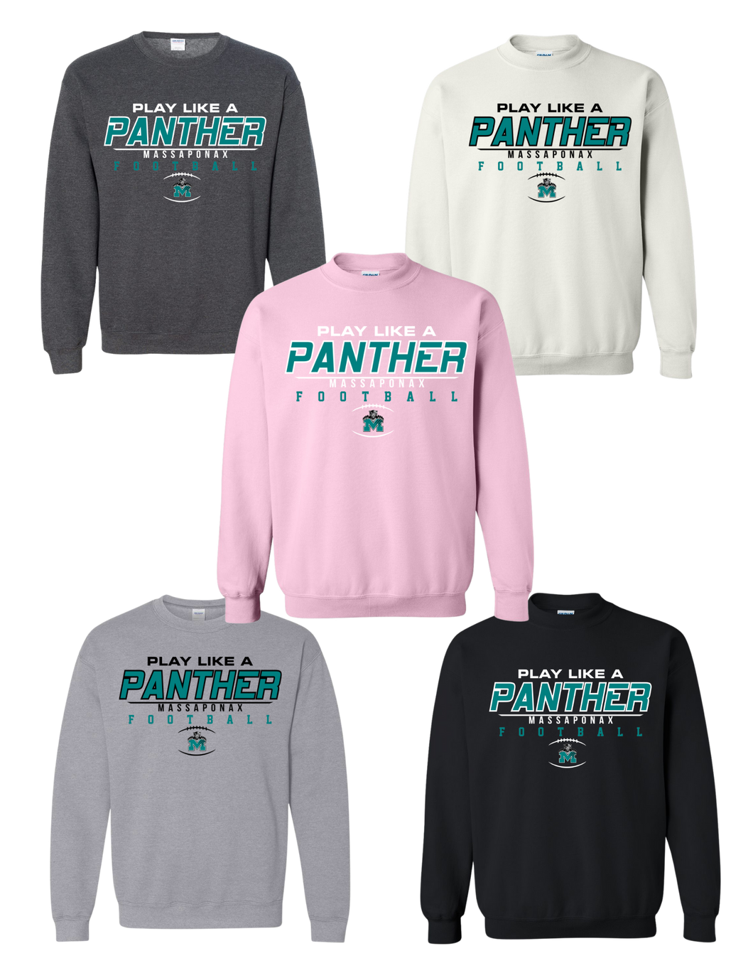 Play Like A Panther w/ Mascot - Gildan Crew 18000