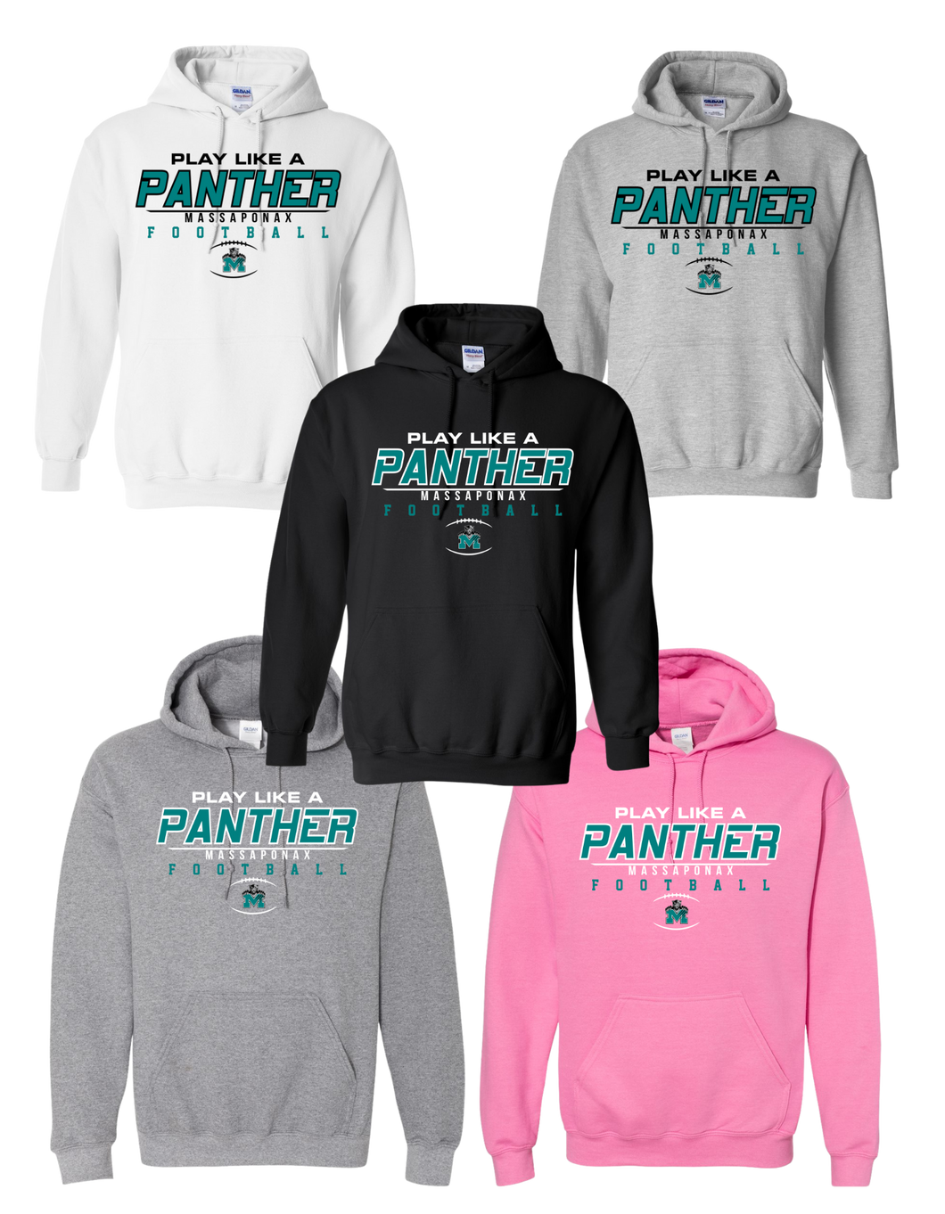Play Like A Panther w/ Mascot - Gildan Hoodie 18500
