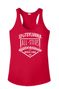Next Level Womens Racerback Tank 1533-Red-D2 White