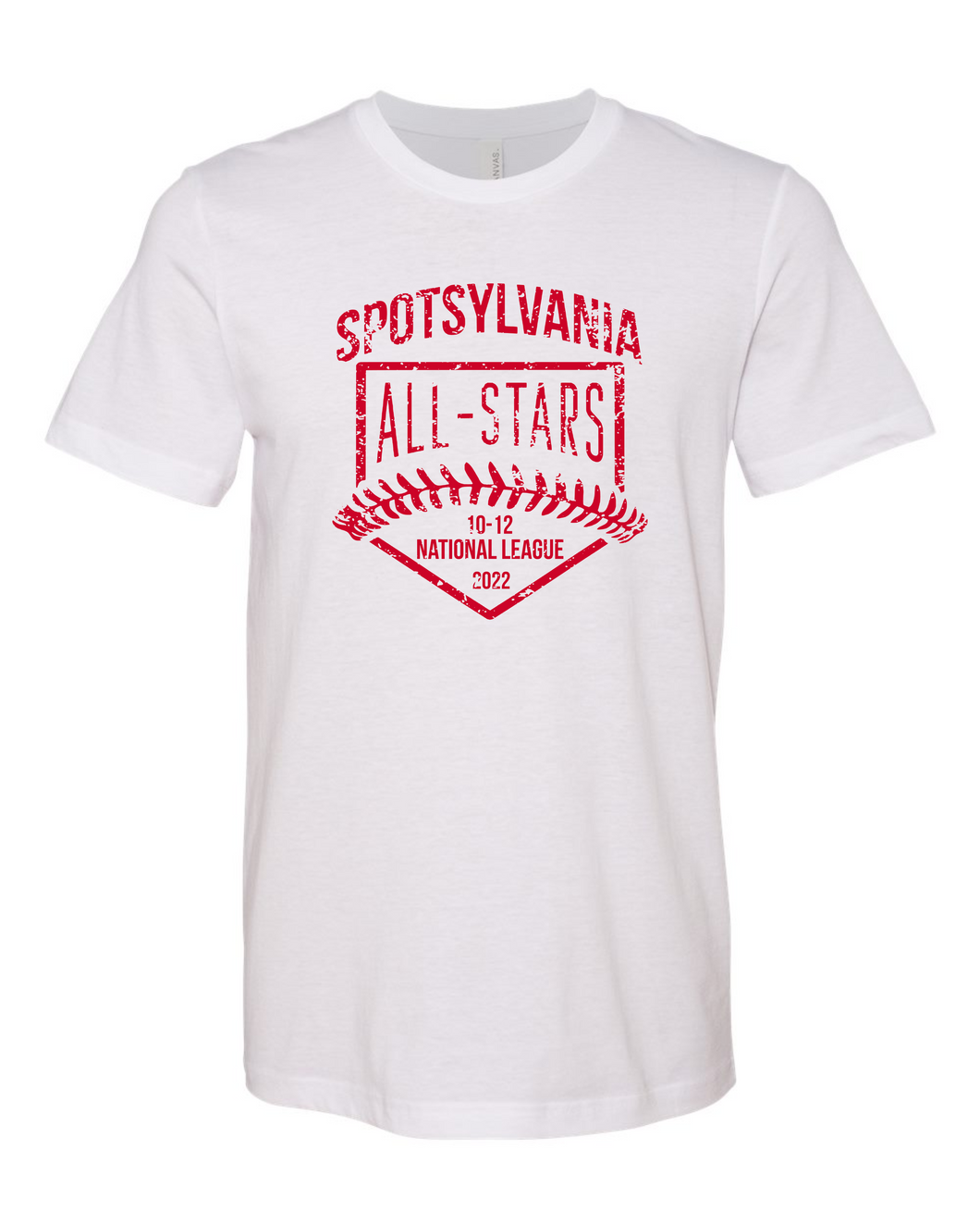 Bella Canvas-White-D2 Red