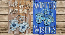 Load image into Gallery viewer, DIY KIT (no supplies) Winter Wishes or Warm Hearts Door Hanger
