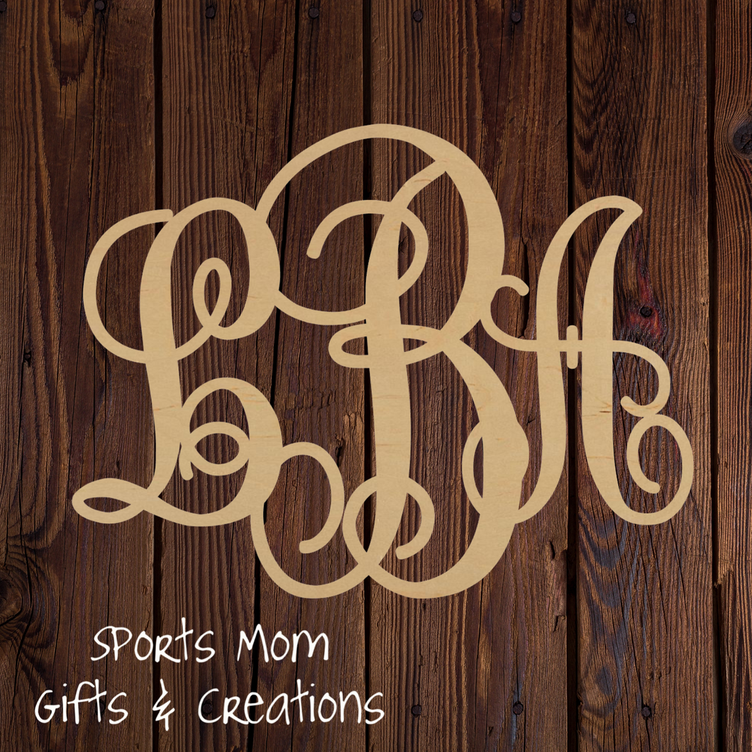 Wooden Monogram Sign