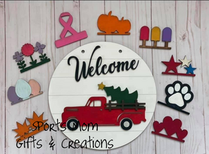 DIY Kit - Interchangeable Welcome Sign Truck