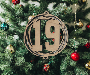 Volleyball Number Ornament/Car Charm